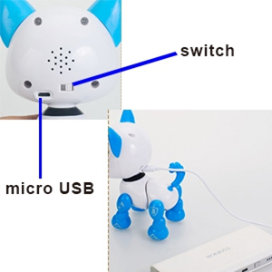 ربات اسباب بازی شارژی سگ سنسوردار سفید Electronic Robot Dog Smart Pet White_اسباب بازی